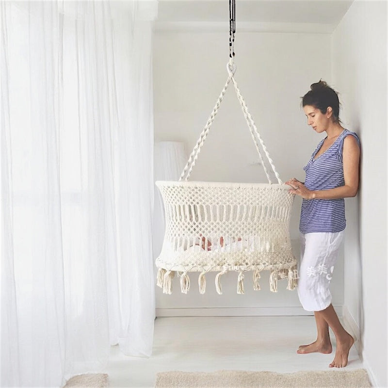 Bohemian Style Bassinet for Baby Nursery