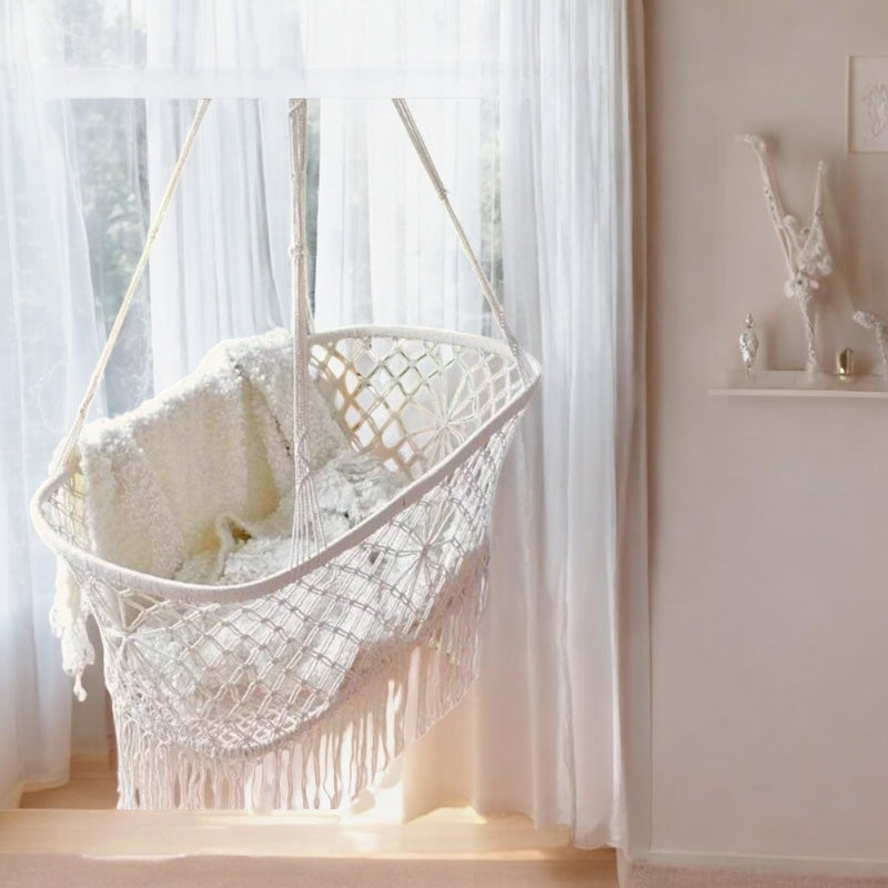 Bohemian Style Bassinet for Baby Nursery