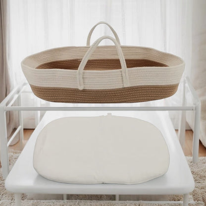 Folding Portable Cotton Rope Baby Carrying Basket: