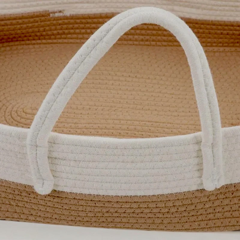 Folding Portable Cotton Rope Baby Carrying Basket: