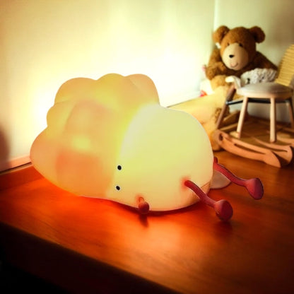 Touch Sensor Cabbage LED Nightlight: USB Rechargeable & Dimmable Mood Lamp for Bedroom Decor