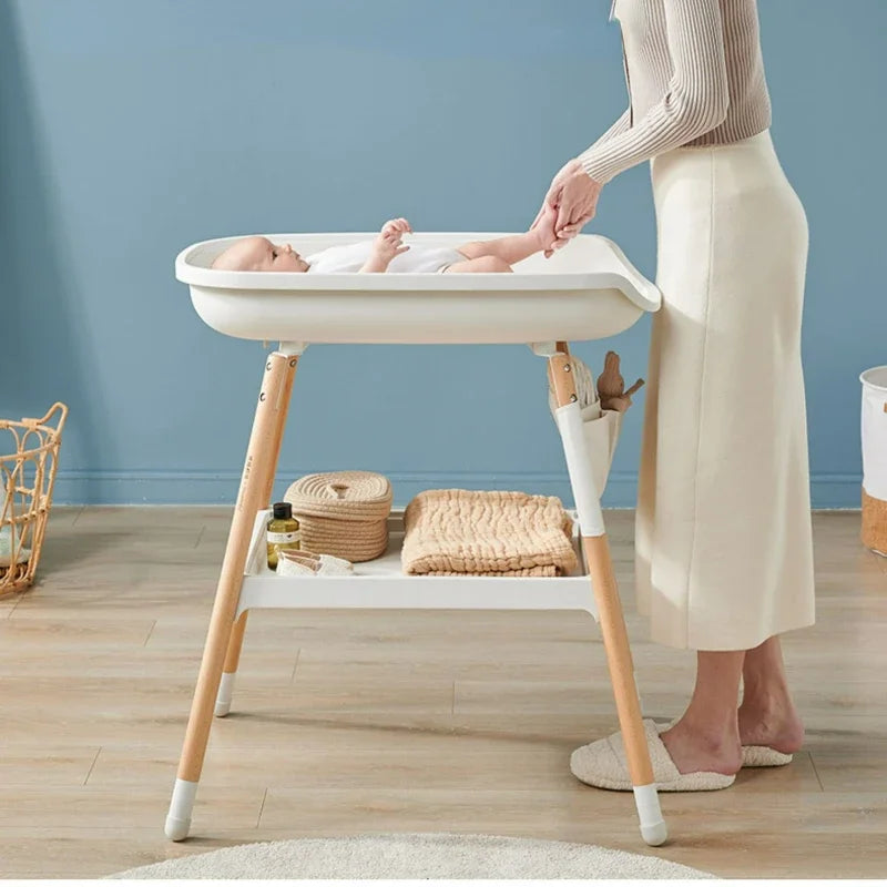 Nordic-inspired baby care table