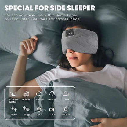 Sleep Mask with Headphones for New Moms – White Noise Bluetooth Eye Mask with Extra Soft Modal Lining & 100% Blackout