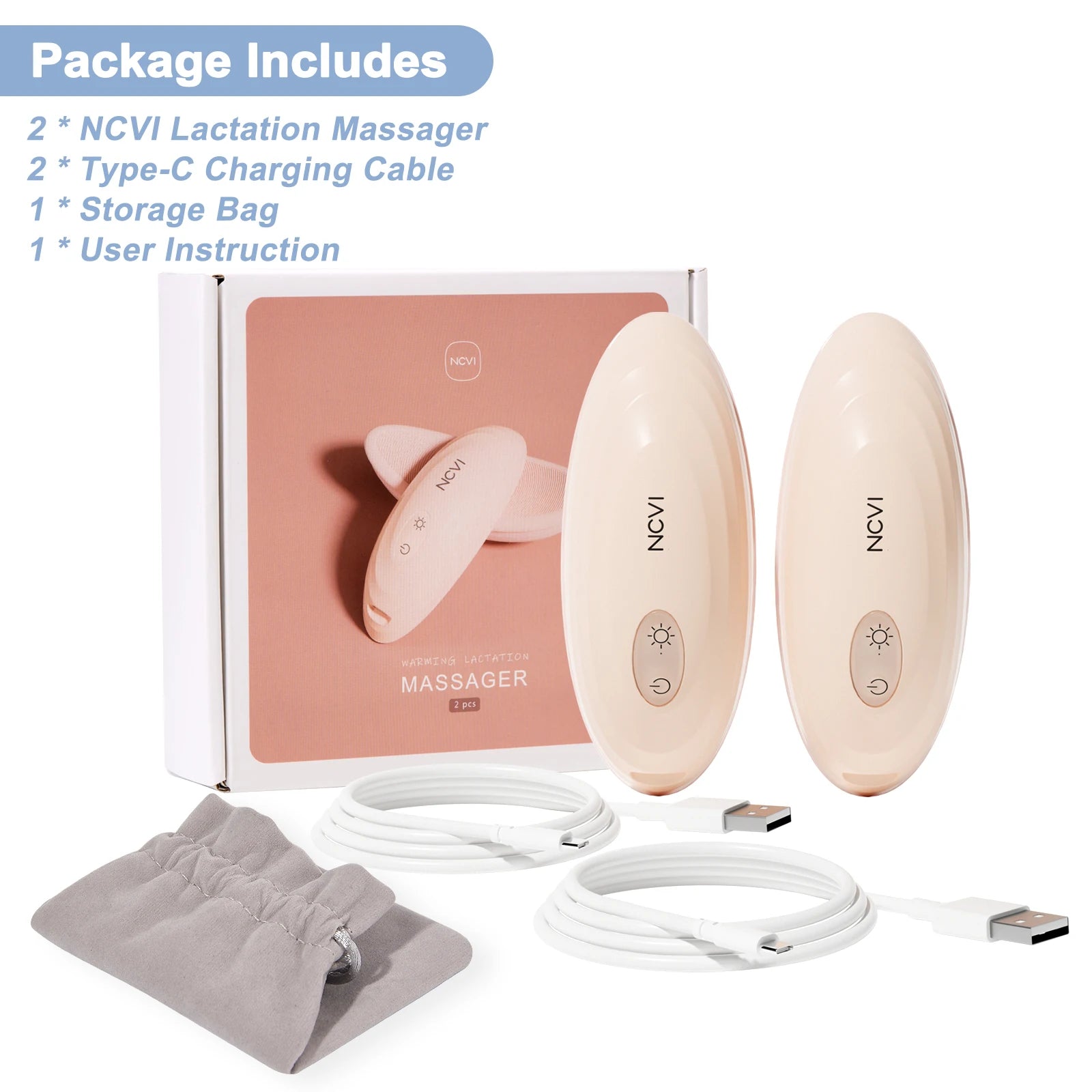 NCVI Warming Lactation Massager – Enhanced Breastfeeding Comfort & Support