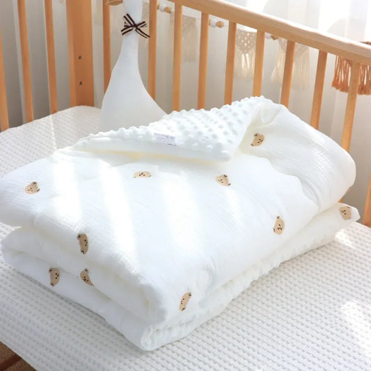 Winter Embroidered Muslin Cotton Blanket