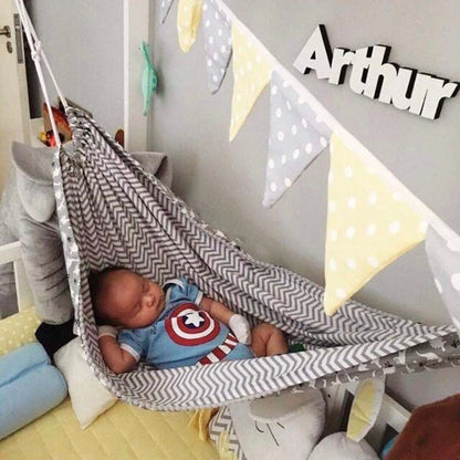 Children's Hammock Swing – Cotton Cloth Hanging Basket Chair for Kids