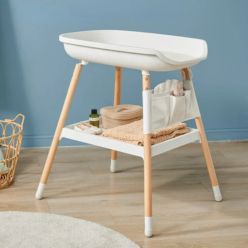 Nordic-inspired baby care table